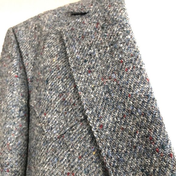 Flying L Western Cowboy Action Back Sport Jacket Gray Tweed Sz 50 Pre-Ow… - Picture 4 of 5